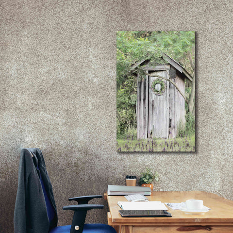 Image of 'Lavender Outhouse' by Lori Deiter, Canvas Wall Art,26 x 40