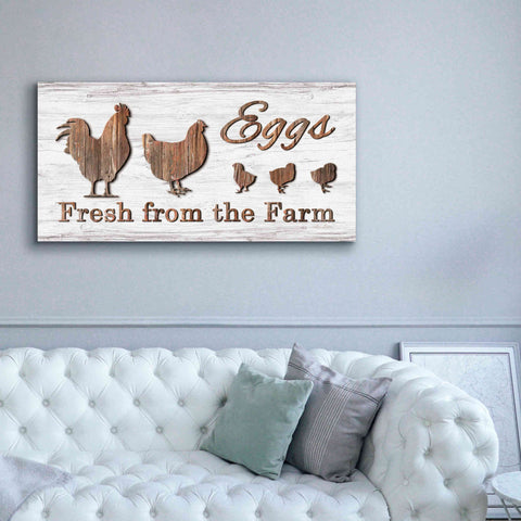 Image of 'Farm Fresh Eggs' by Lori Deiter, Canvas Wall Art,60 x 30