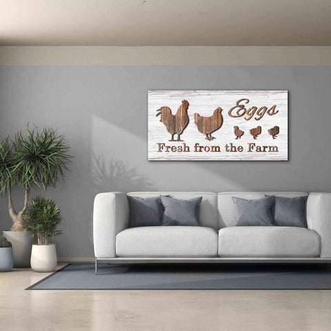 Image of 'Farm Fresh Eggs' by Lori Deiter, Canvas Wall Art,60 x 30