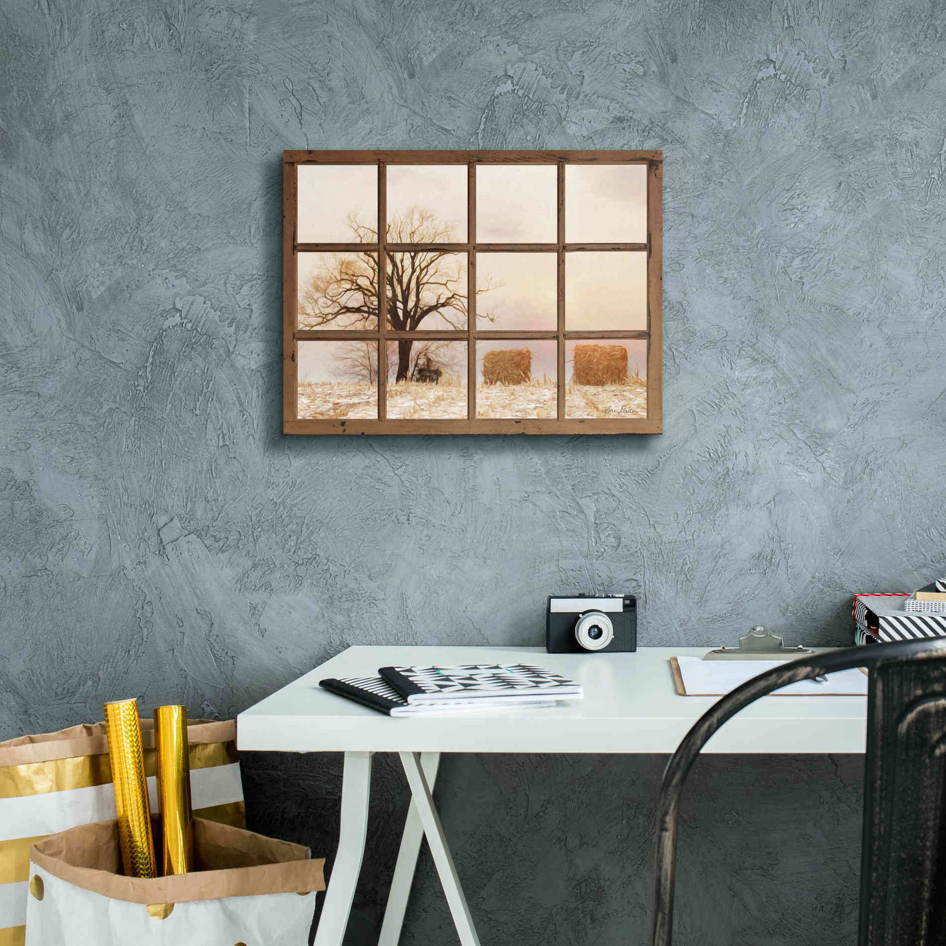 'View of Winter Fields' by Lori Deiter, Canvas Wall Art,16 x 12