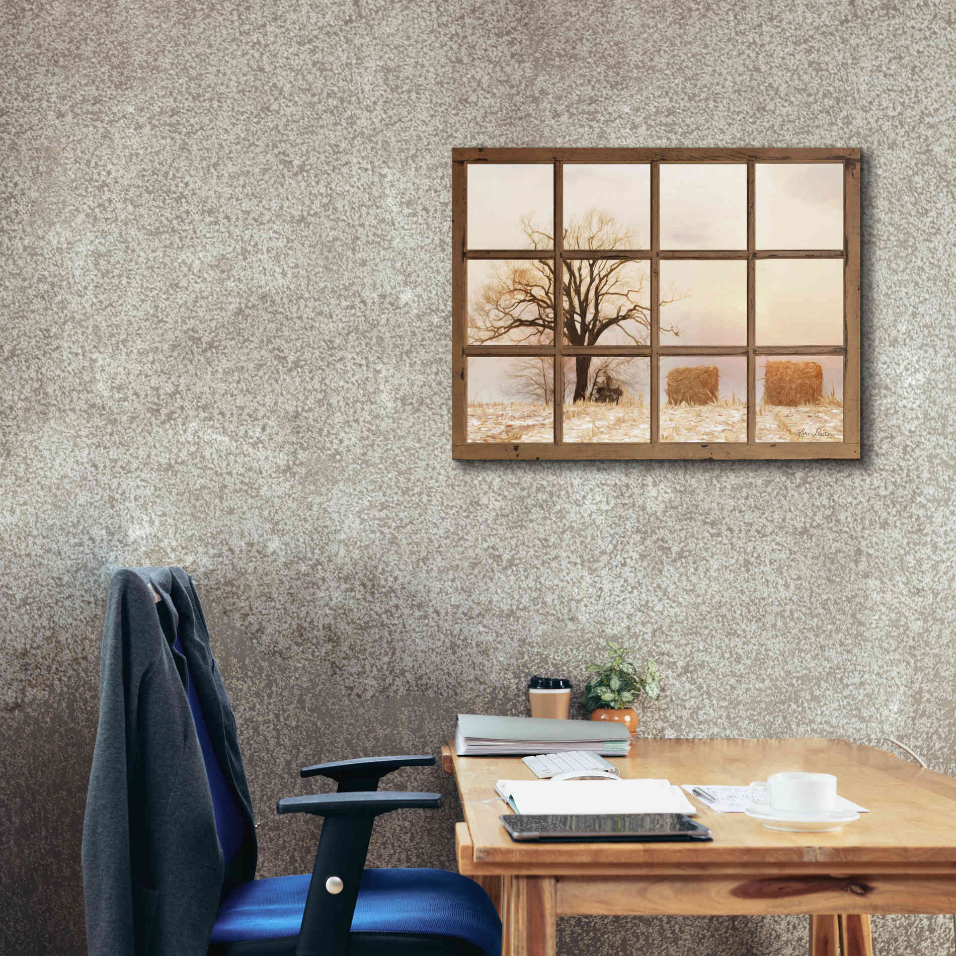 'View of Winter Fields' by Lori Deiter, Canvas Wall Art,34 x 26