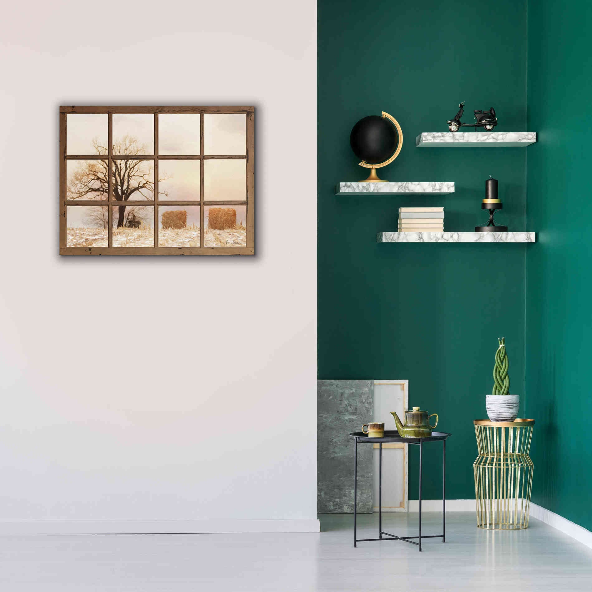 'View of Winter Fields' by Lori Deiter, Canvas Wall Art,34 x 26