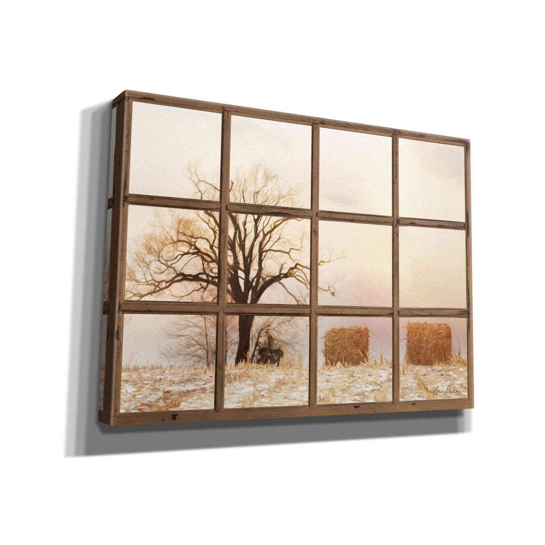 'View of Winter Fields' by Lori Deiter, Canvas Wall Art