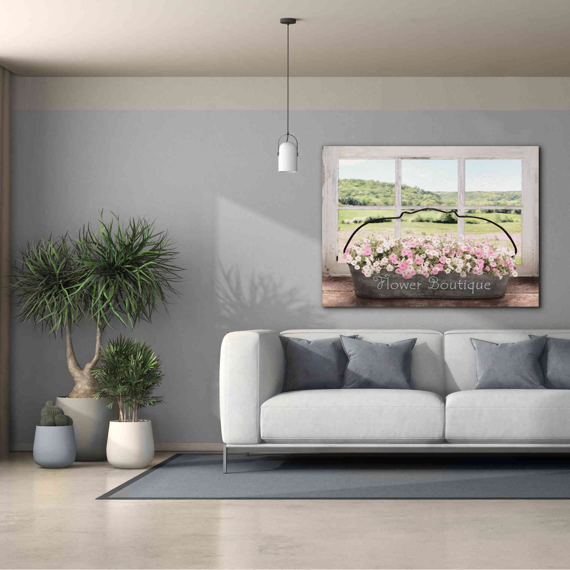 'Flower Boutique' by Lori Deiter, Canvas Wall Art,54 x 40