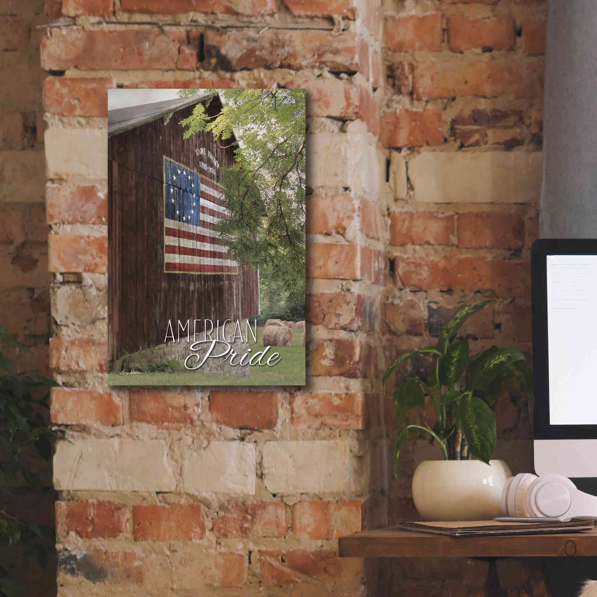 'American Pride' by Lori Deiter, Canvas Wall Art,12 x 18