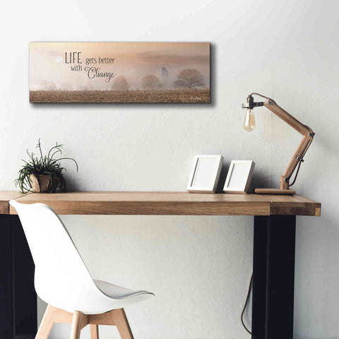 Image of 'Life Gets Better with Change' by Lori Deiter, Canvas Wall Art,36 x 12