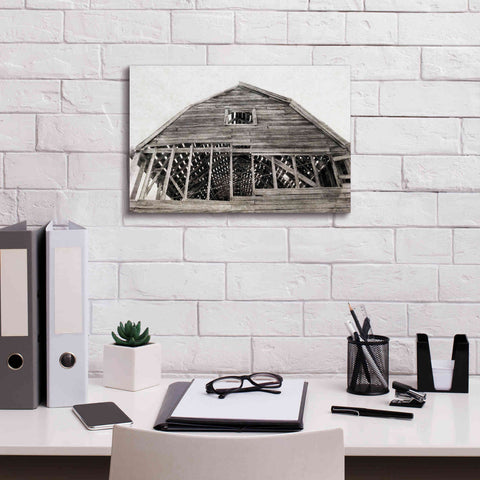 Image of 'Wyoming Barn' by Lori Deiter, Canvas Wall Art,18 x 12