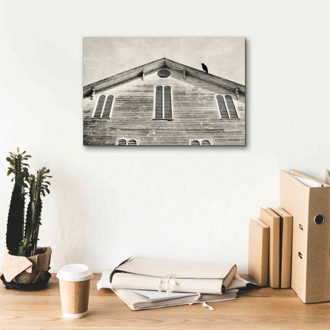 Image of 'Fort Halifax Crow' by Lori Deiter, Canvas Wall Art,18 x 12