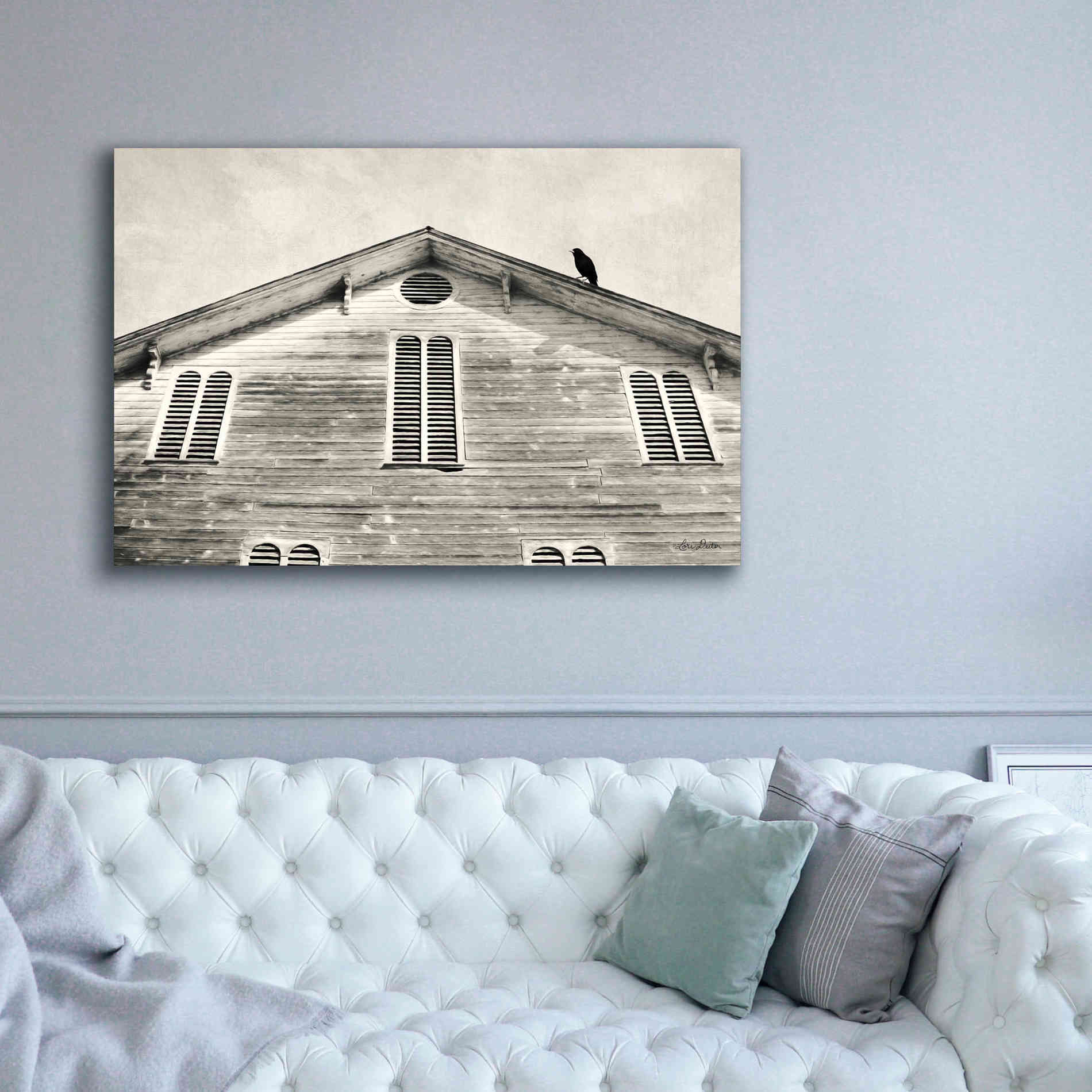 'Fort Halifax Crow' by Lori Deiter, Canvas Wall Art,60 x 40