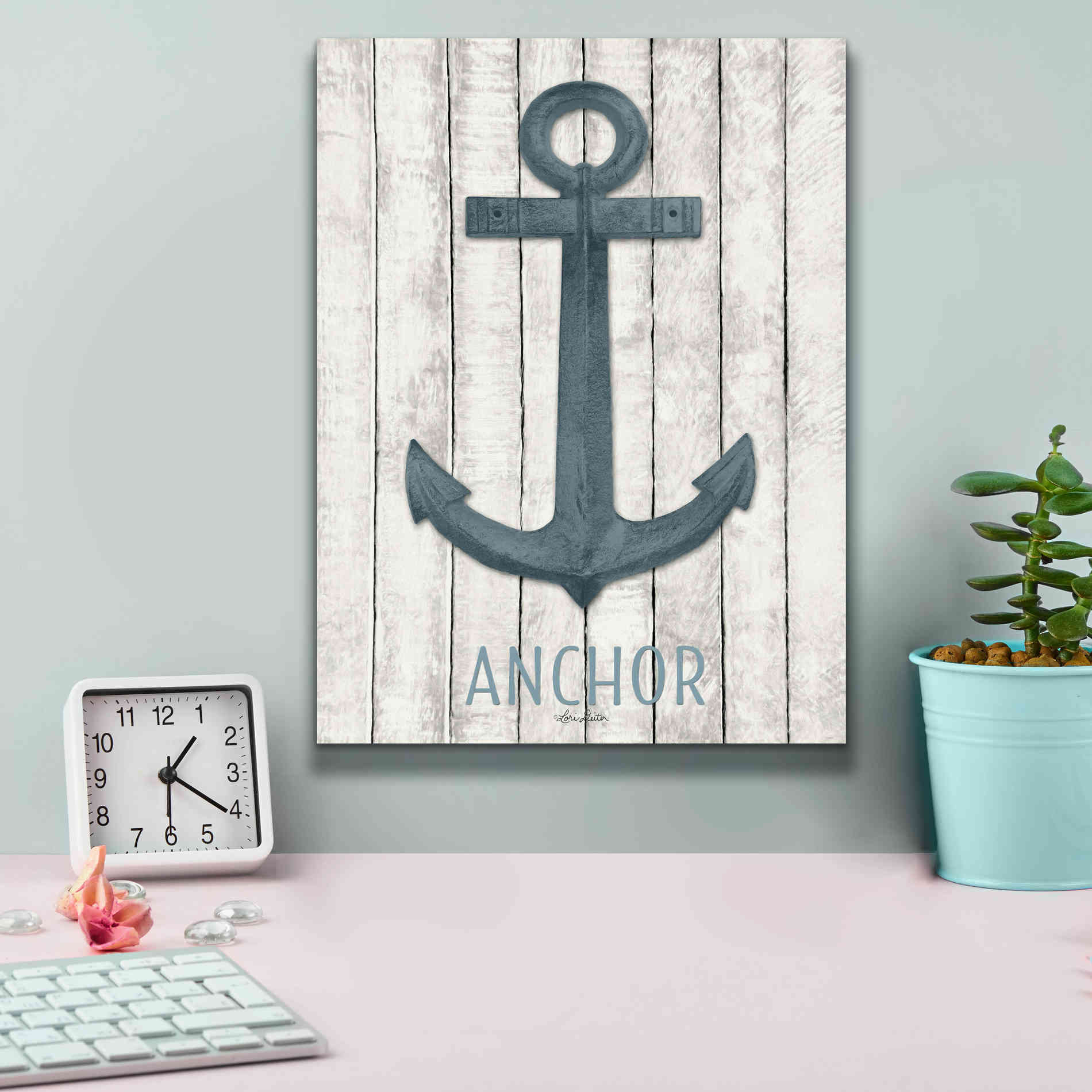 'Anchor' by Lori Deiter, Canvas Wall Art,12 x 16