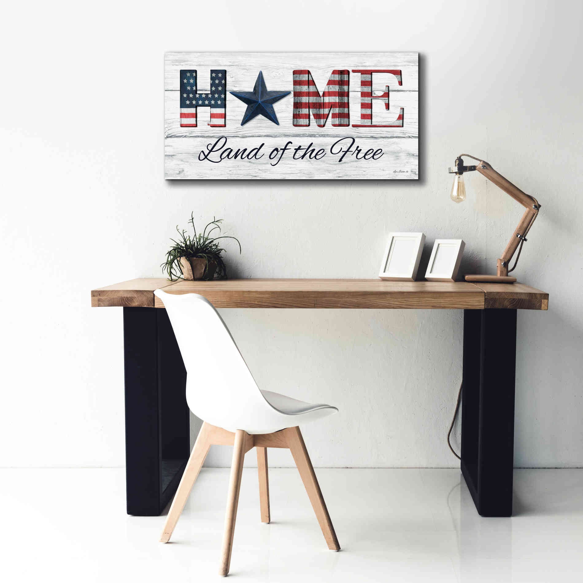 'Home - Land of the Free' by Lori Deiter, Canvas Wall Art,40 x 20