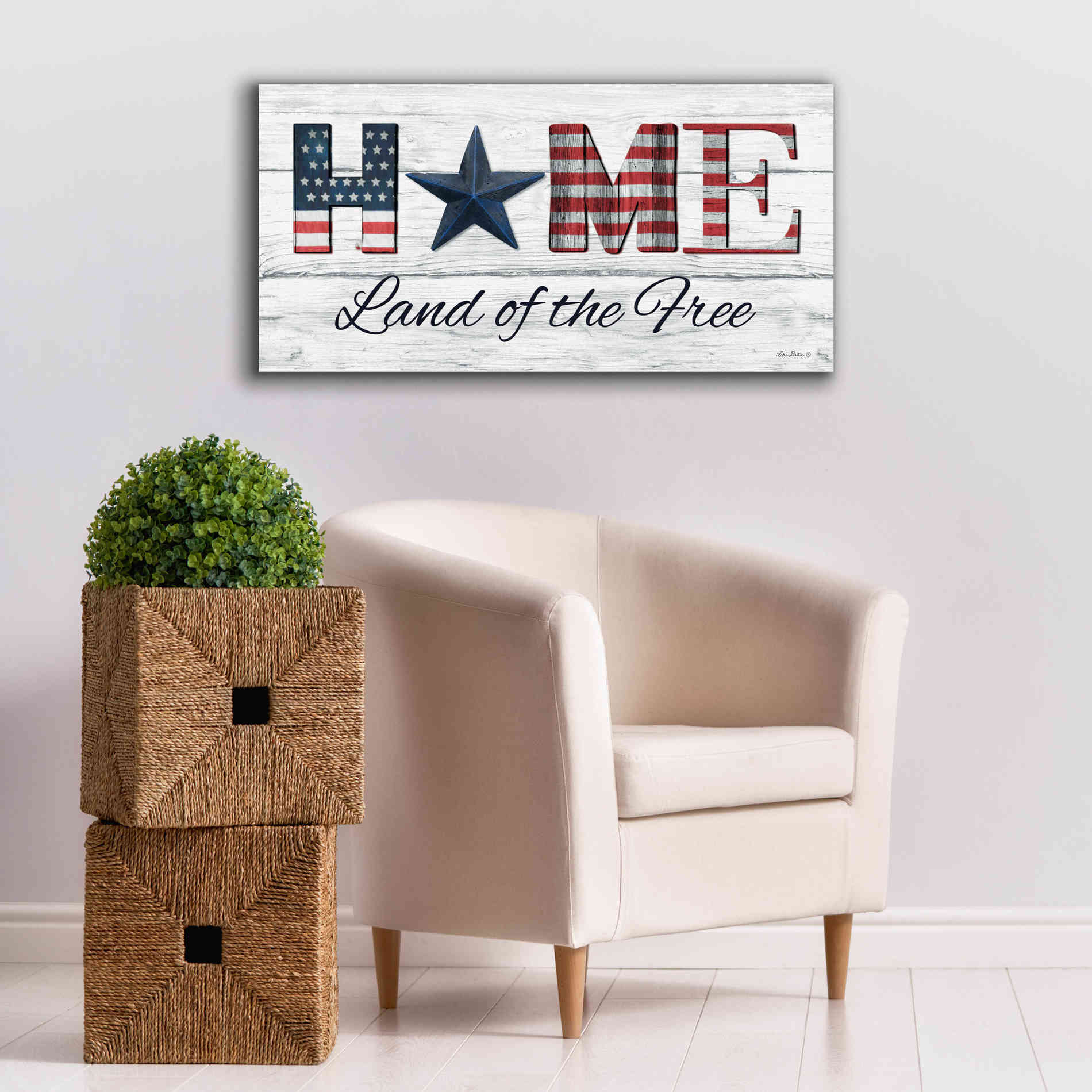 'Home - Land of the Free' by Lori Deiter, Canvas Wall Art,40 x 20