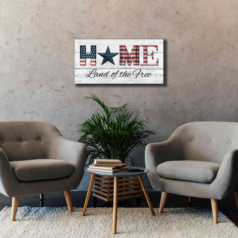 Image of 'Home - Land of the Free' by Lori Deiter, Canvas Wall Art,40 x 20