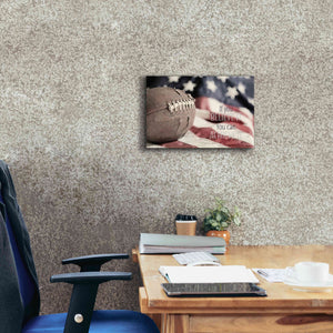 'Football - Believe' by Lori Deiter, Canvas Wall Art,18 x 12