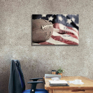 'Football - Believe' by Lori Deiter, Canvas Wall Art,40 x 26