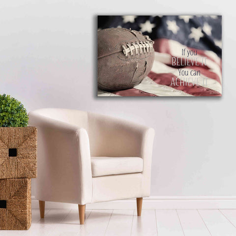 Image of 'Football - Believe' by Lori Deiter, Canvas Wall Art,40 x 26
