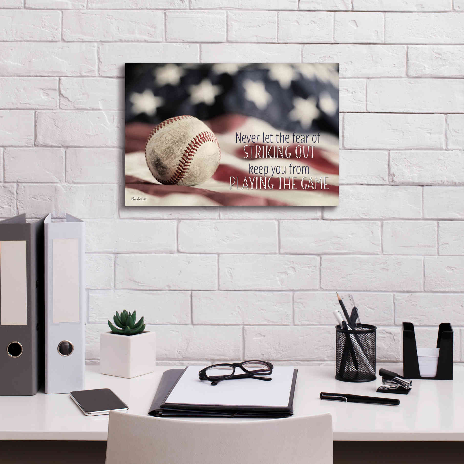 'Baseball - Playing the Game' by Lori Deiter, Canvas Wall Art,18 x 12