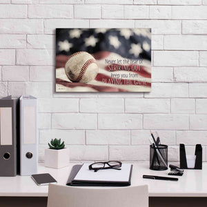 'Baseball - Playing the Game' by Lori Deiter, Canvas Wall Art,18 x 12