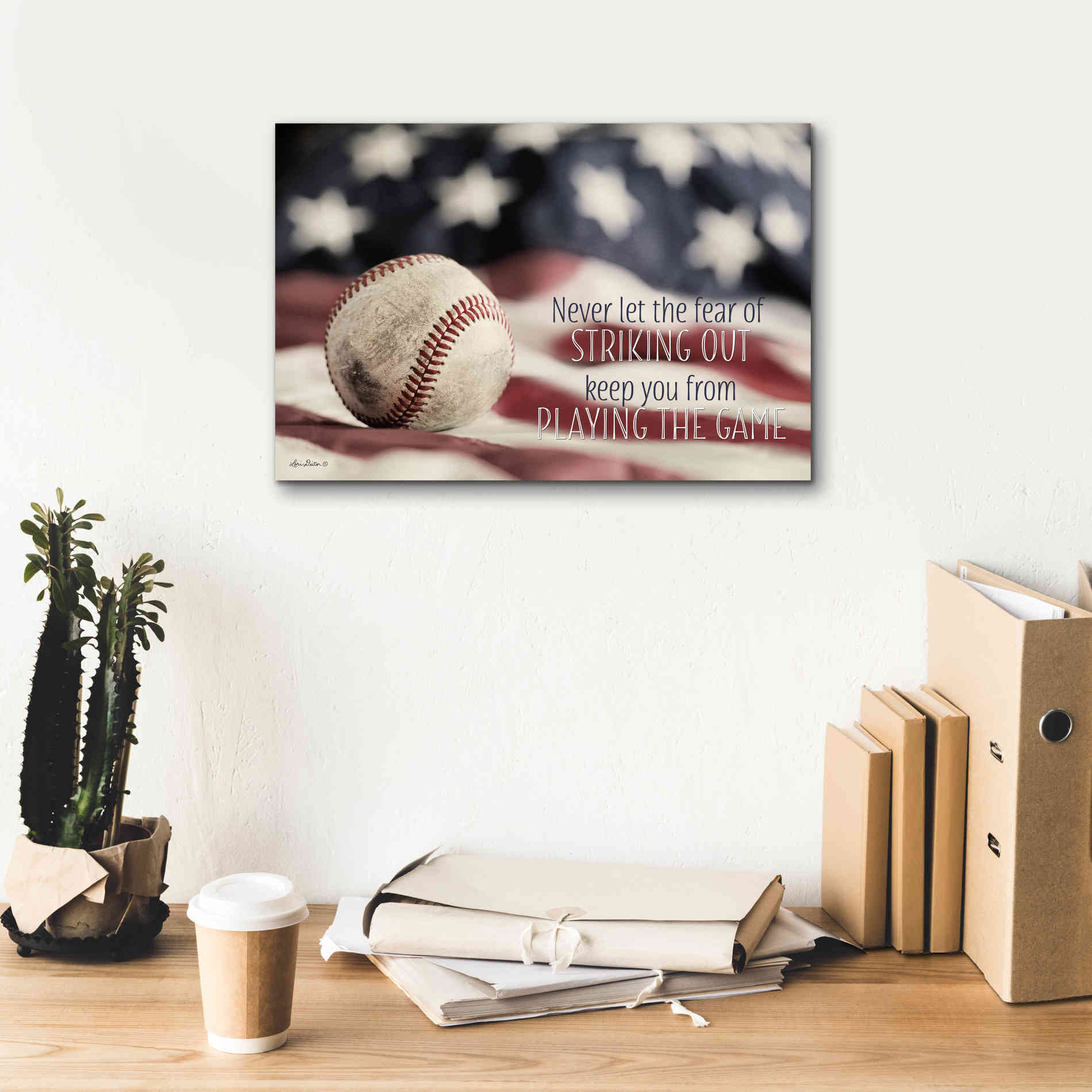 'Baseball - Playing the Game' by Lori Deiter, Canvas Wall Art,18 x 12