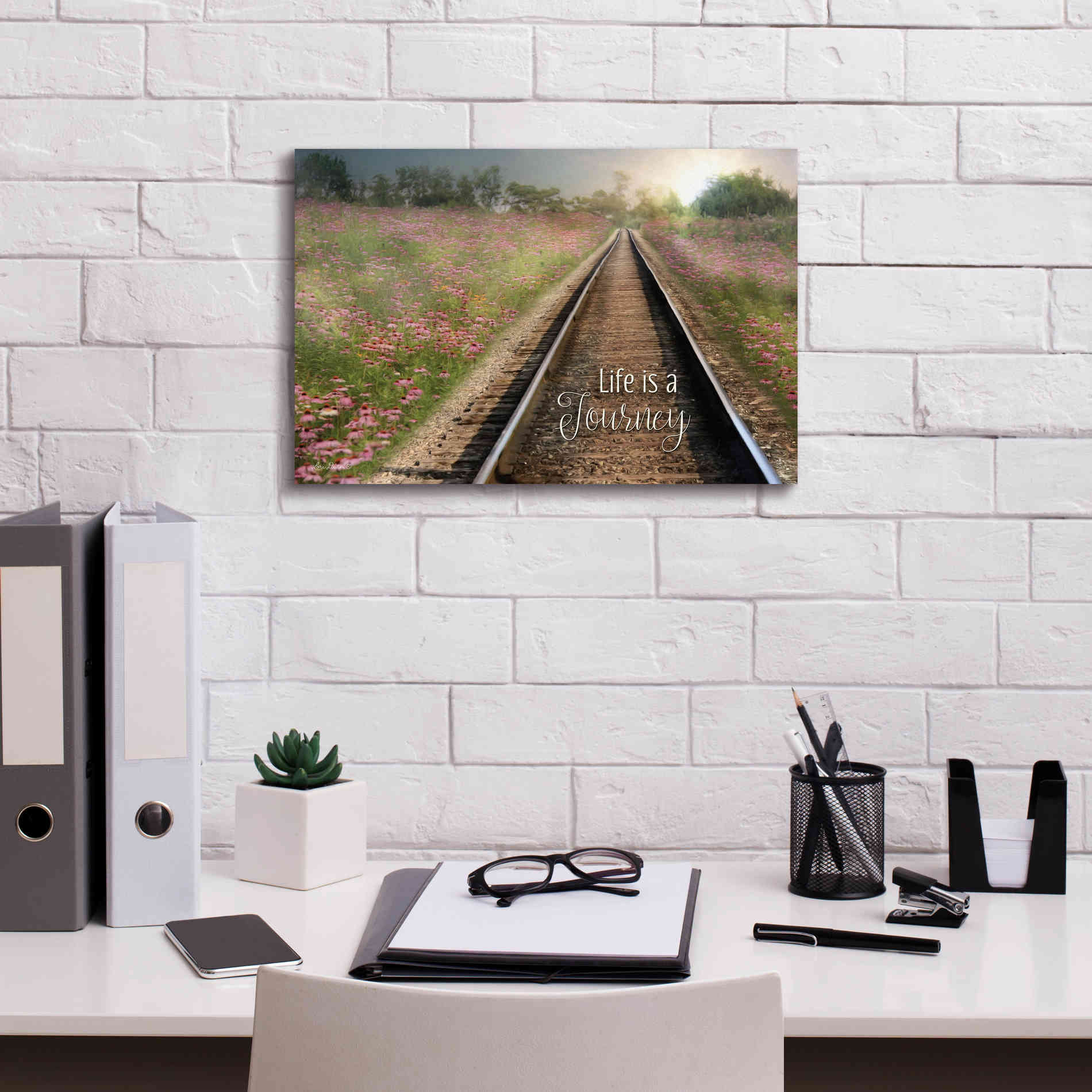 'Life is a Journey' by Lori Deiter, Canvas Wall Art,18 x 12
