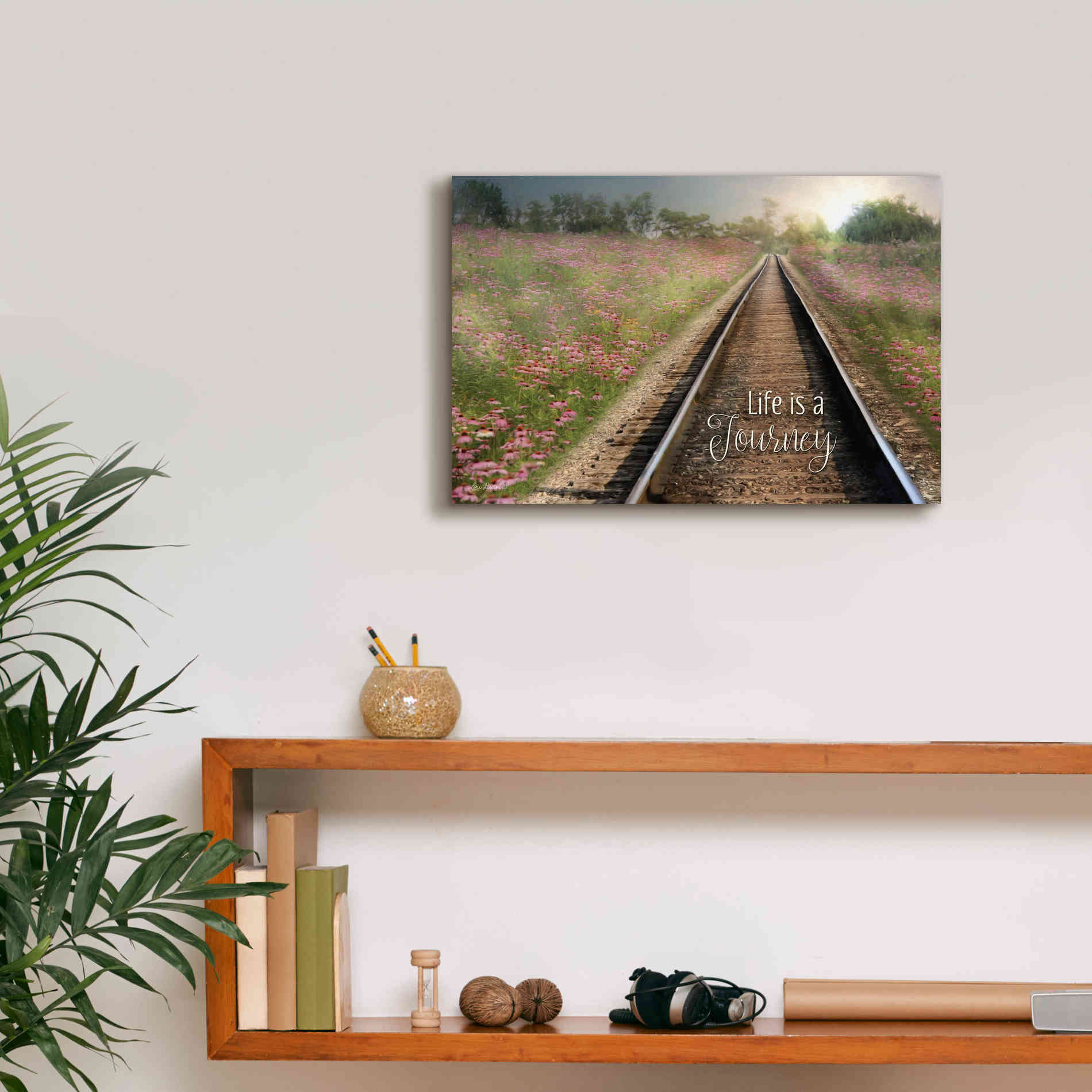 'Life is a Journey' by Lori Deiter, Canvas Wall Art,18 x 12