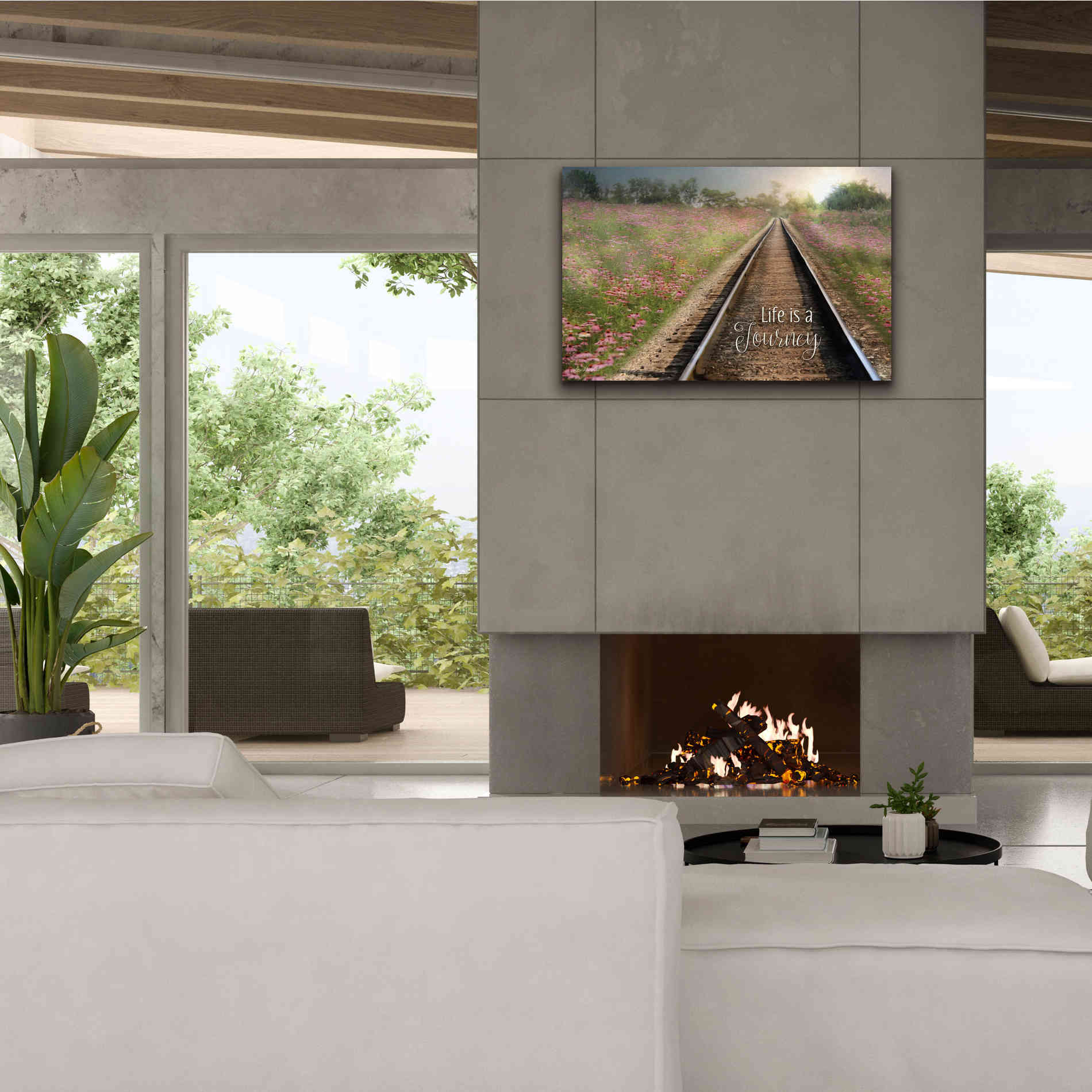 'Life is a Journey' by Lori Deiter, Canvas Wall Art,40 x 26