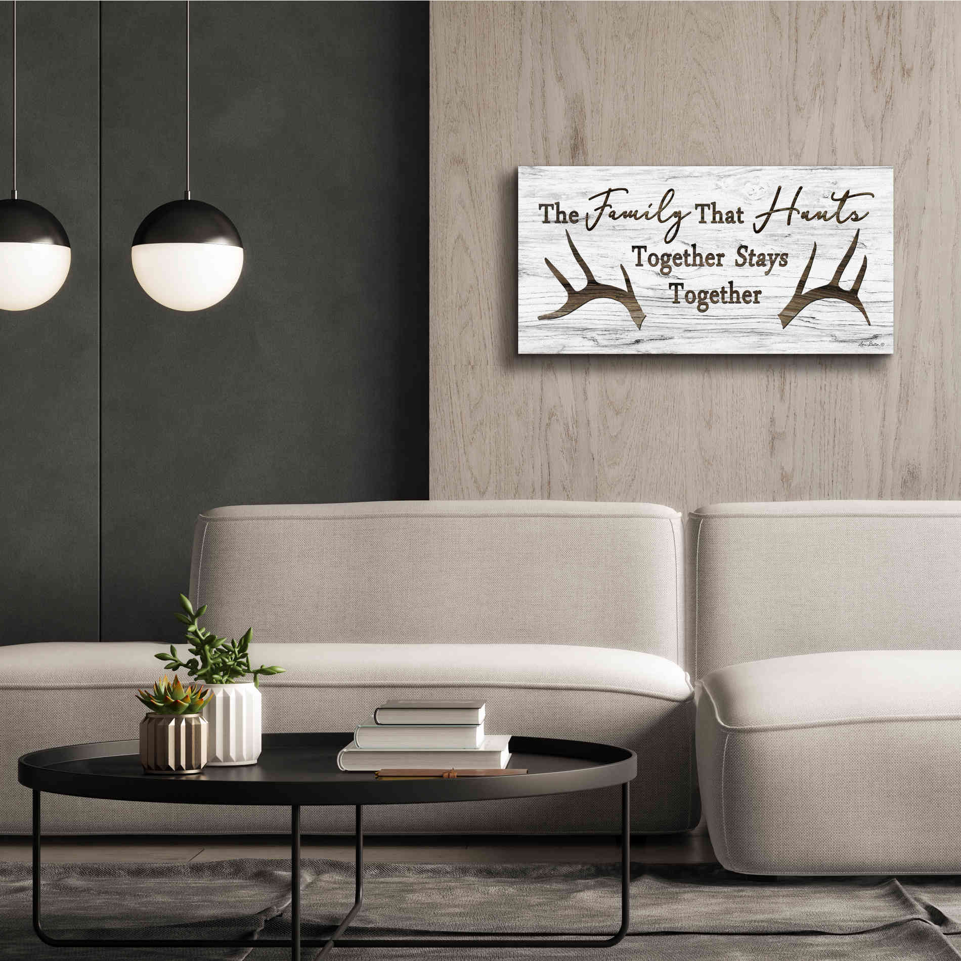 'Hunting Family' by Lori Deiter, Canvas Wall Art,40 x 20