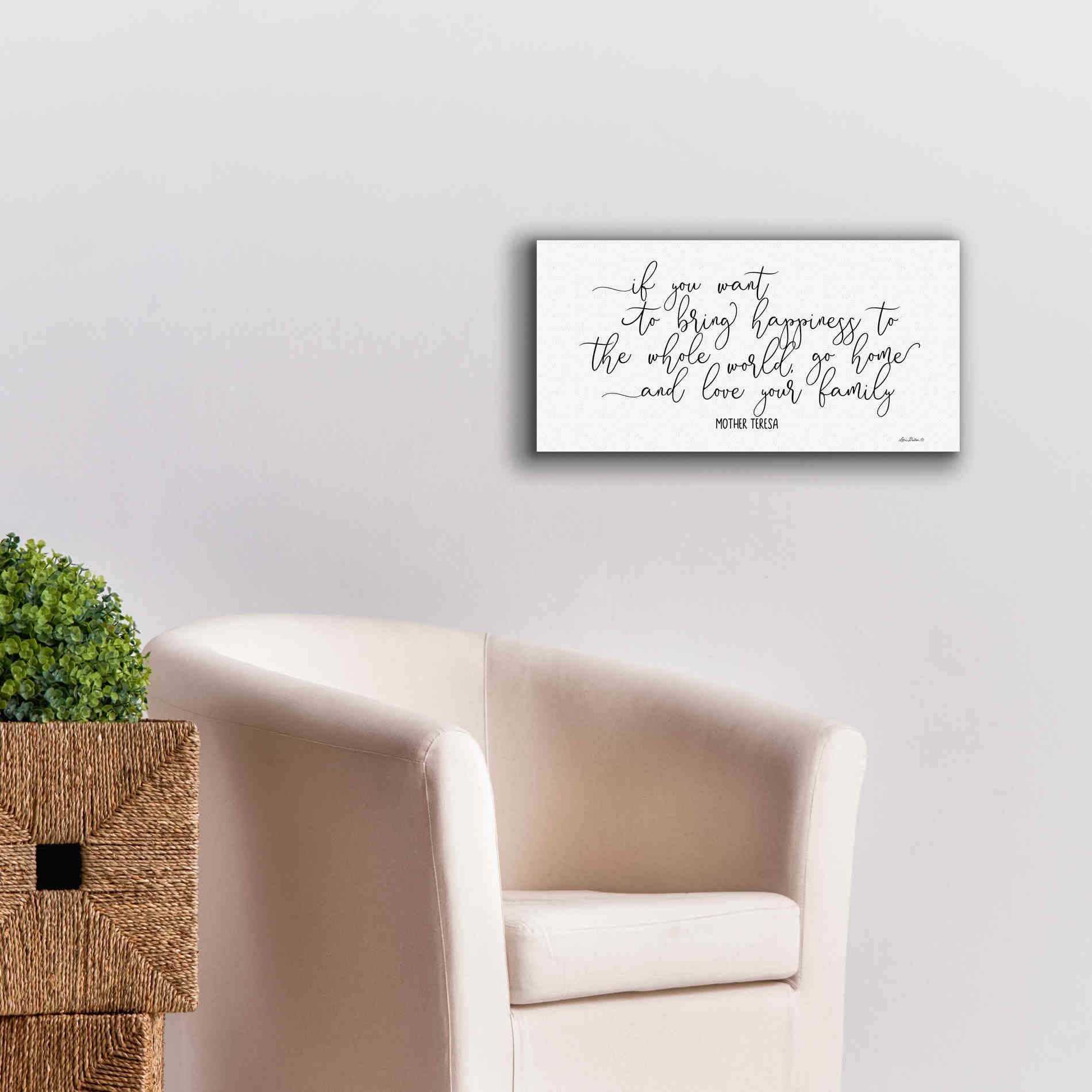 'Love Your Family' by Lori Deiter, Canvas Wall Art,24 x 12