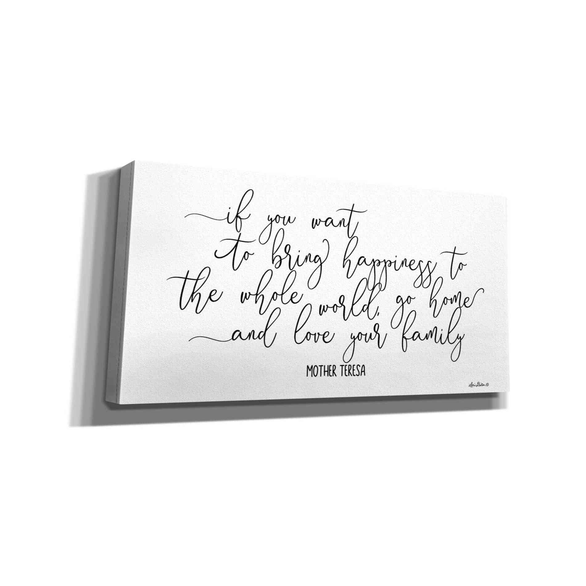 'Love Your Family' by Lori Deiter, Canvas Wall Art