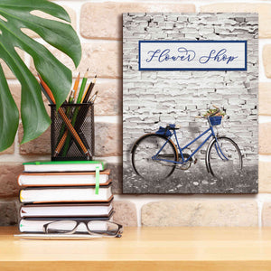 'Flower Shop Bicycle' by Lori Deiter, Canvas Wall Art,12 x 16