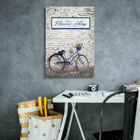 Image of 'Flower Shop Bicycle' by Lori Deiter, Canvas Wall Art,18 x 26