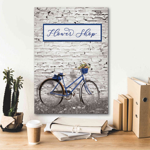 Image of 'Flower Shop Bicycle' by Lori Deiter, Canvas Wall Art,18 x 26