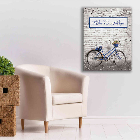 Image of 'Flower Shop Bicycle' by Lori Deiter, Canvas Wall Art,26 x 34