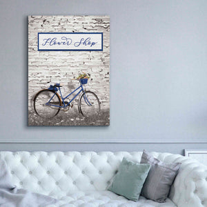 'Flower Shop Bicycle' by Lori Deiter, Canvas Wall Art,40 x 54