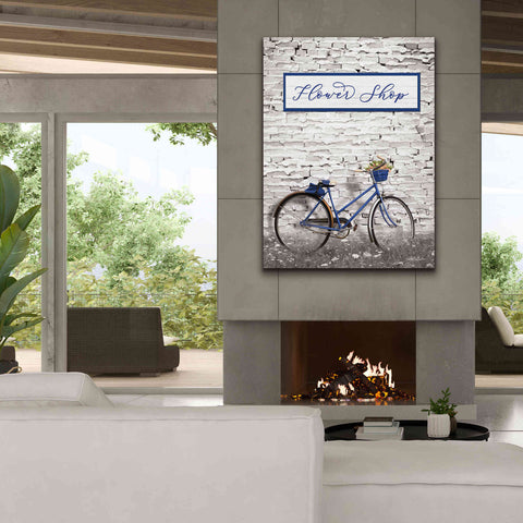 Image of 'Flower Shop Bicycle' by Lori Deiter, Canvas Wall Art,40 x 54