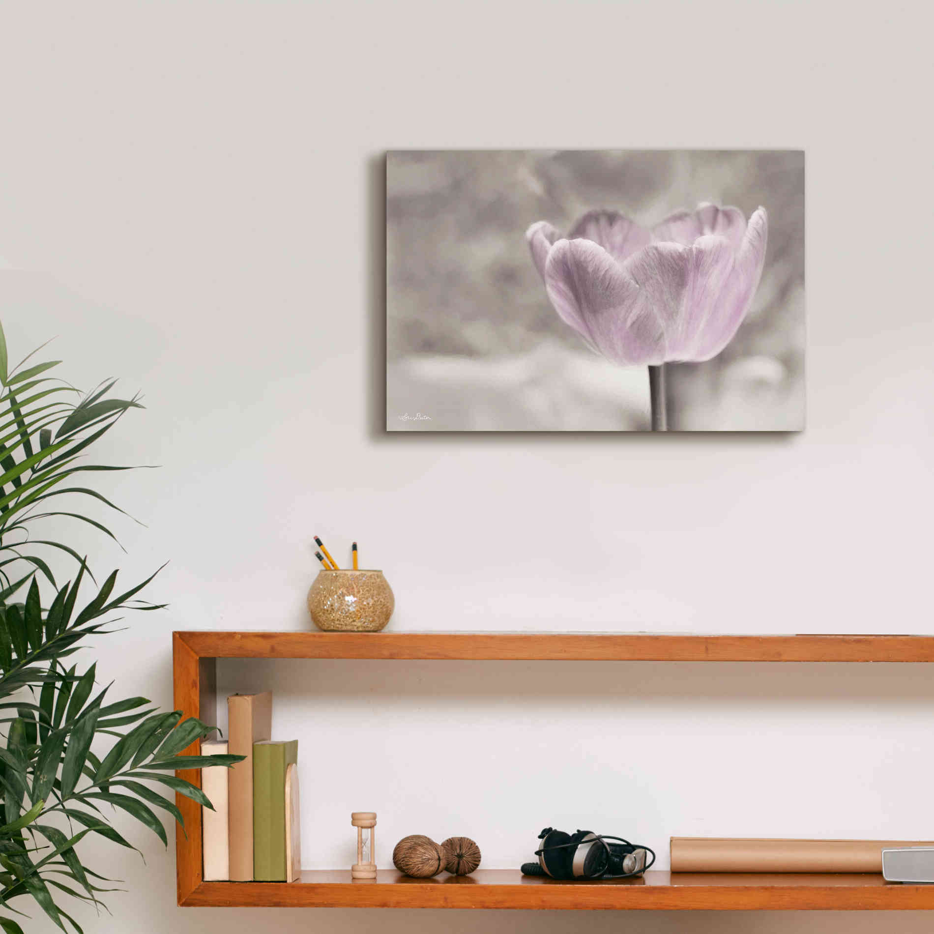 'Violet Tulip' by Lori Deiter, Canvas Wall Art,18 x 12