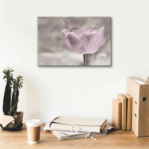 Image of 'Violet Tulip' by Lori Deiter, Canvas Wall Art,18 x 12