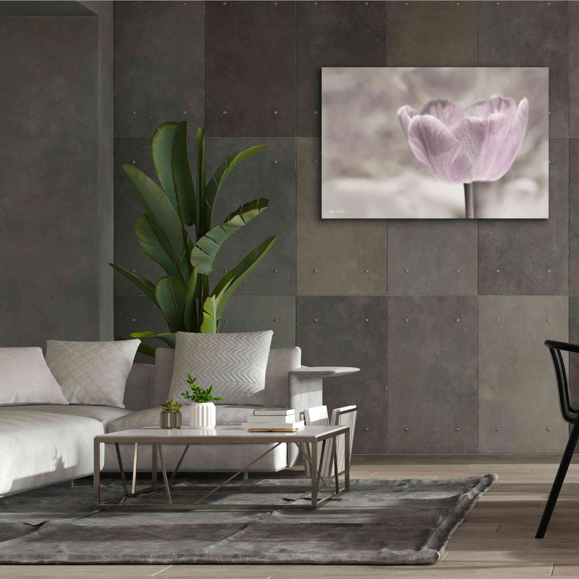 'Violet Tulip' by Lori Deiter, Canvas Wall Art,60 x 40