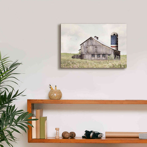 Image of 'One Land, One Flag' by Lori Deiter, Canvas Wall Art,18 x 12