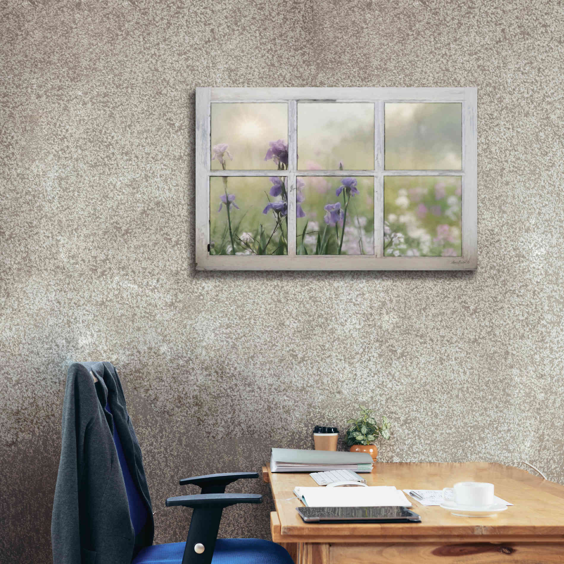 'Framed Flowers' by Lori Deiter, Canvas Wall Art,40 x 26