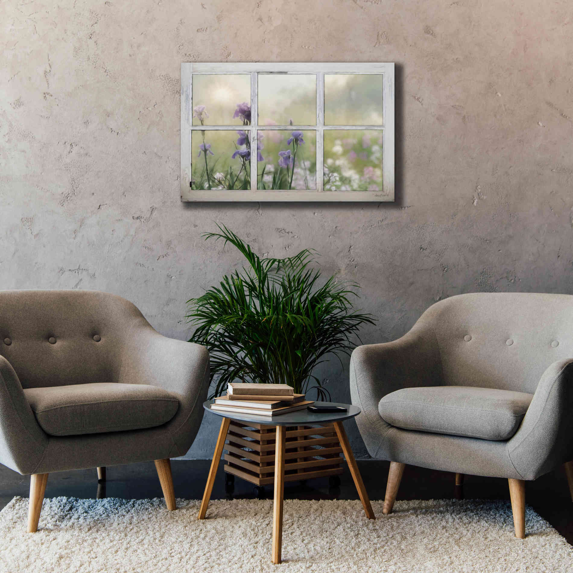 'Framed Flowers' by Lori Deiter, Canvas Wall Art,40 x 26