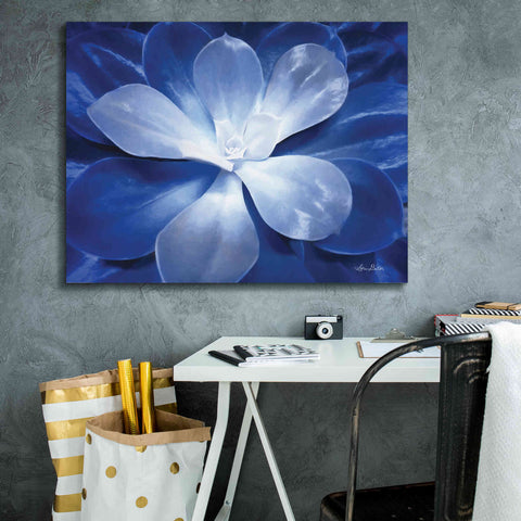 Image of 'Blue Succulent II' by Lori Deiter, Canvas Wall Art,34 x 26