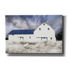 'Blue Trimmed Barn' by Lori Deiter, Canvas Wall Art