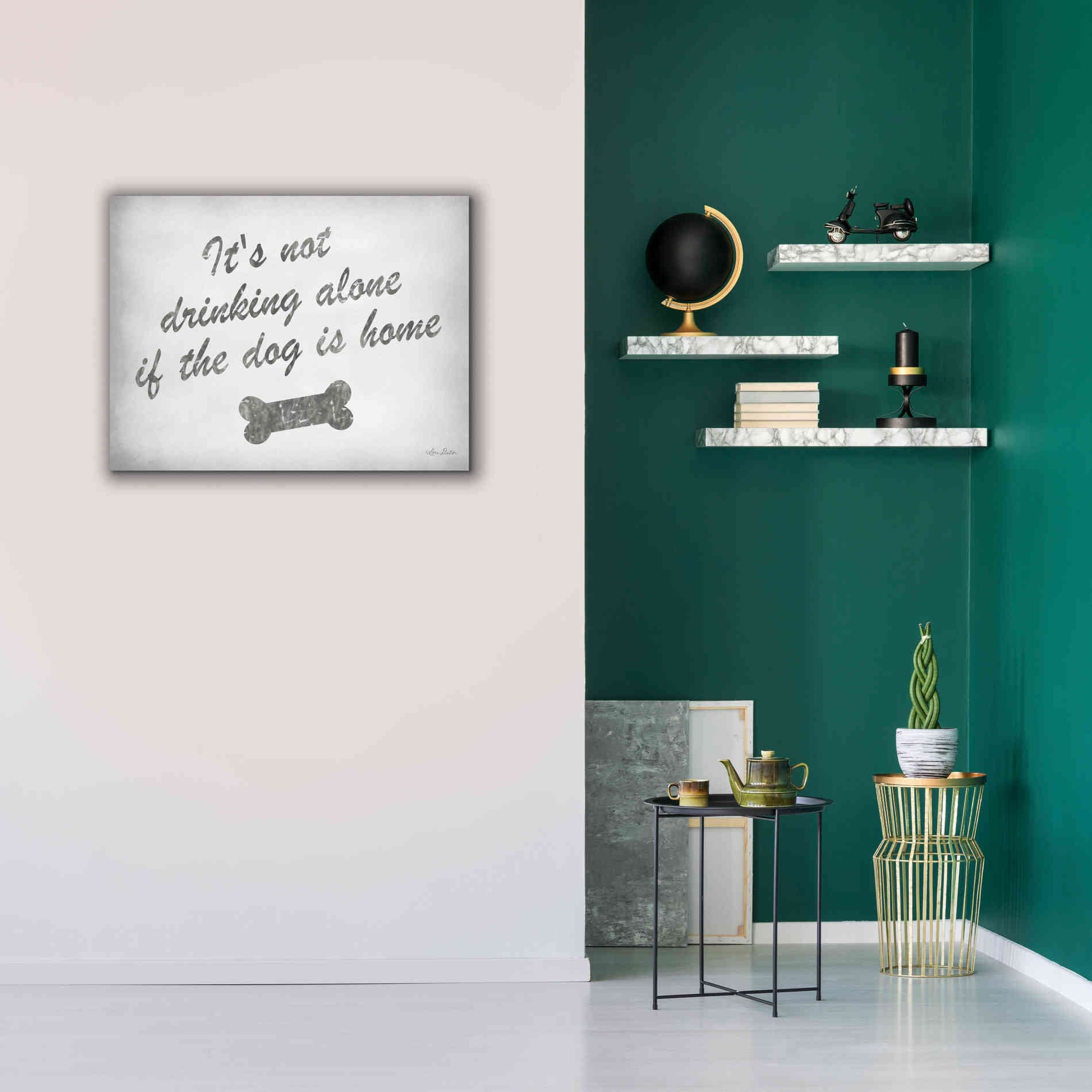 'Drinking Alone' by Lori Deiter, Canvas Wall Art,34 x 26