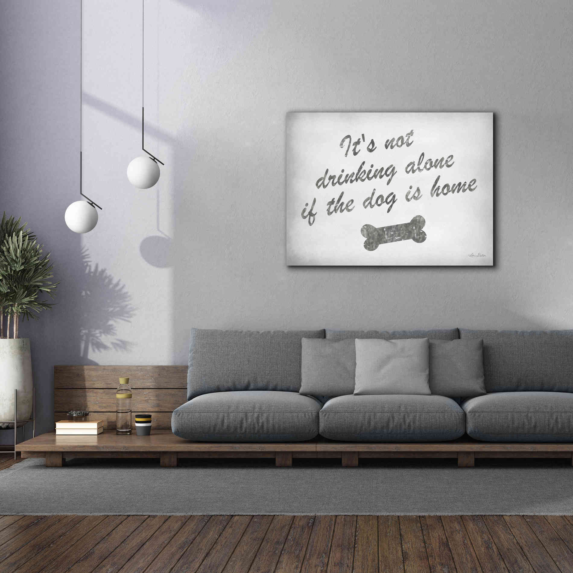 'Drinking Alone' by Lori Deiter, Canvas Wall Art,54 x 40