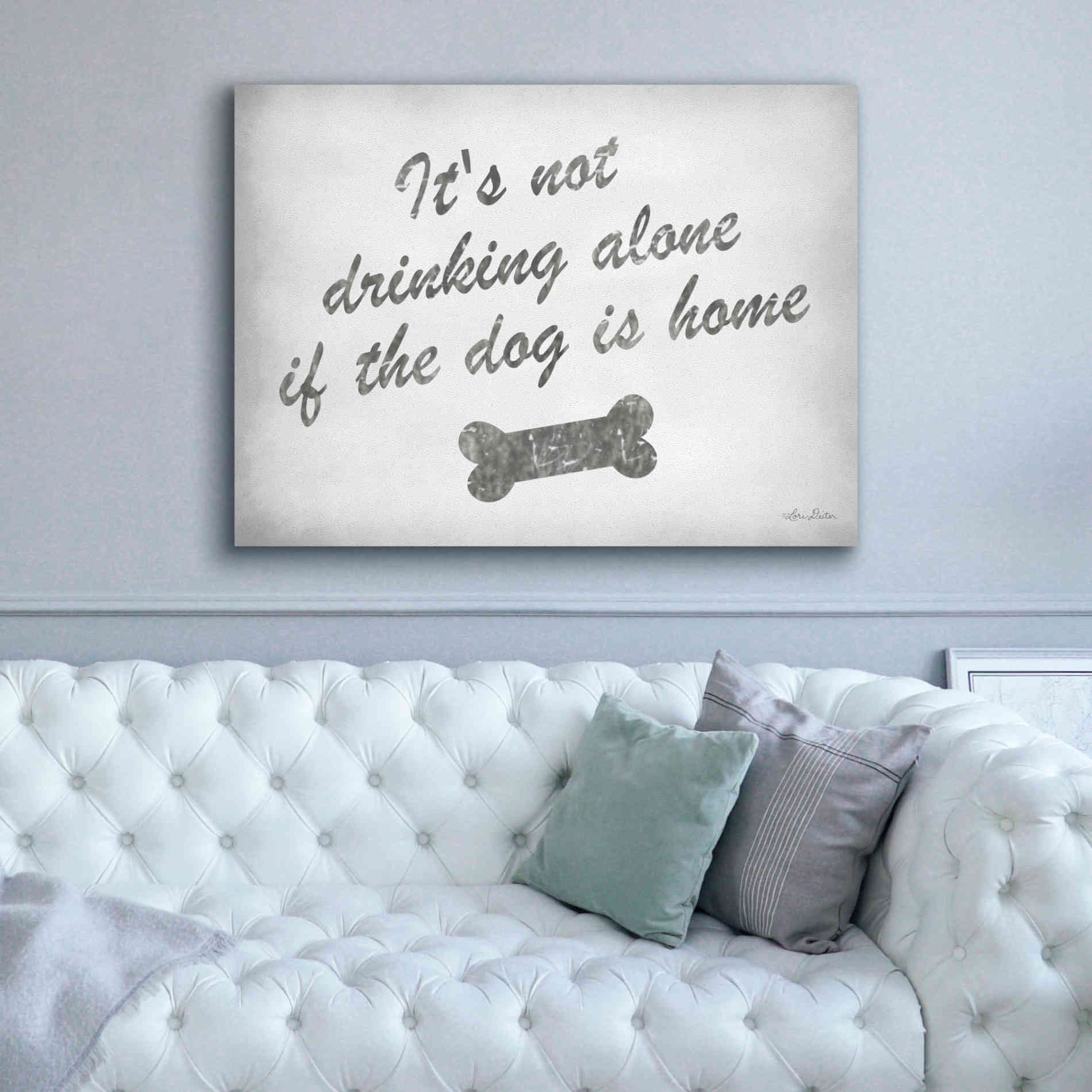 'Drinking Alone' by Lori Deiter, Canvas Wall Art,54 x 40