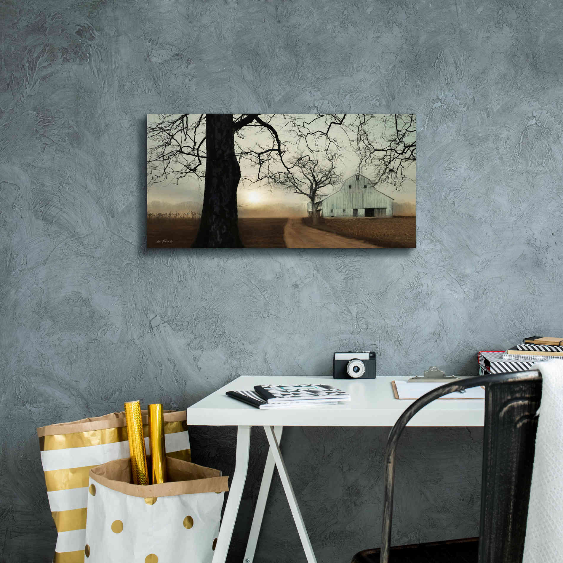 'Millersburg Sunrise' by Lori Deiter, Canvas Wall Art,24 x 12