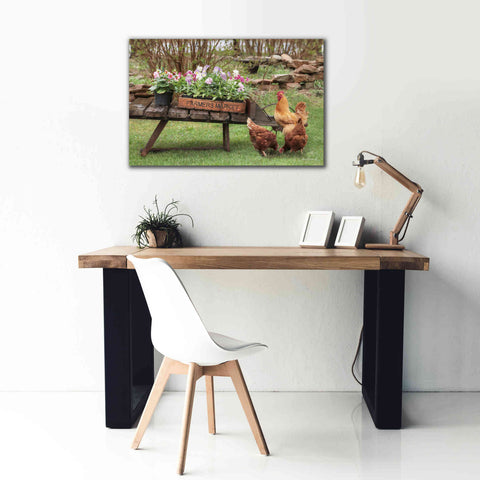 Image of 'Farmer's Flower Cart' by Lori Deiter, Canvas Wall Art,40 x 26
