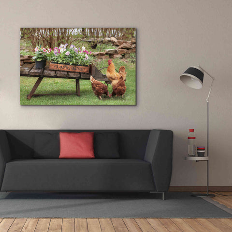 Image of 'Farmer's Flower Cart' by Lori Deiter, Canvas Wall Art,60 x 40