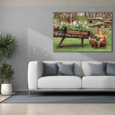 Image of 'Farmer's Flower Cart' by Lori Deiter, Canvas Wall Art,60 x 40